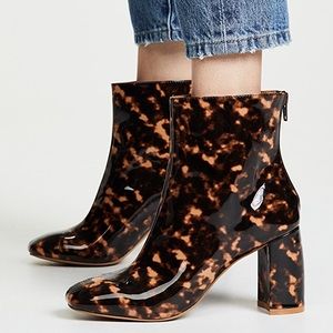 Tortoise Gloss Booties- Jaggar Footwear